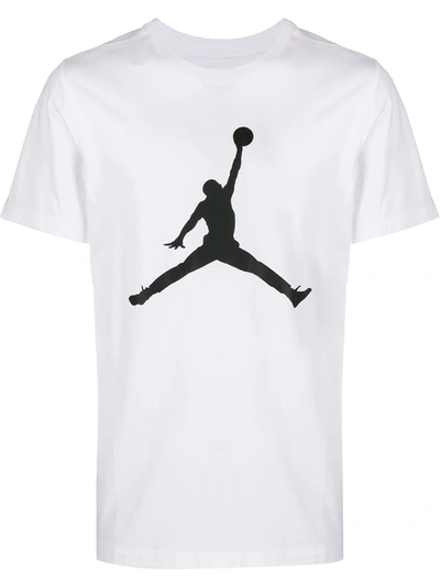 Nike Jordan Jumpman Cotton Blend T-shirt In White