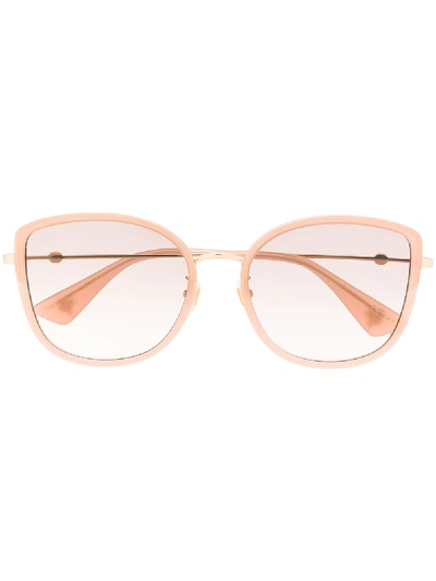 Gucci Round Frame Sunglasses In 粉色