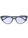 Liu •jo Cat-eye Shaped Sunglasses In 蓝色