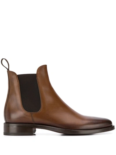 Scarosso Chelsea Boots In Chestnut Calf