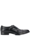 Scarosso Monk Strap Shoes In Black