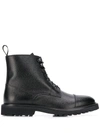 Scarosso Ankle-length Lace-up Boots In Black