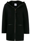 AGNONA HOODED ZIP-UP COAT