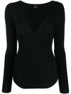 PINKO LONG-SLEEVE FITTED SWEATER