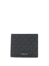 Michael Kors Logo Print Billfold Wallet In Black