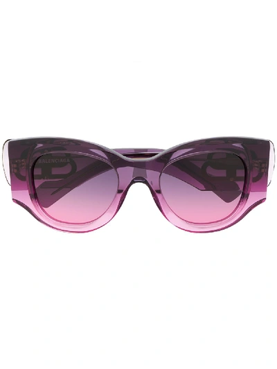 Balenciaga Paris Cat Eye-frame Sunglasses In Purple