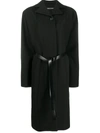 Kwaidan Editions Oversized Belted Coat In Black