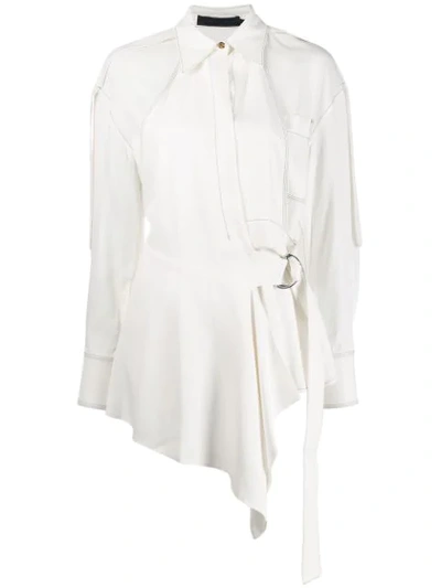 Proenza Schouler Draped Buckled Blouse In Off White