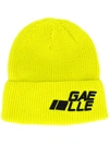 Gaëlle Bonheur Logo Embroidered Beanie Hat In Yellow