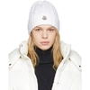 MONCLER MONCLER WHITE WOOL BEANIE