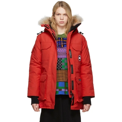 Canada Goose Red Down Expedition Parka In 11 Red