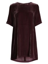 EILEEN FISHER WOMEN'S VELVET MINI SHIFT DRESS,0400011551797