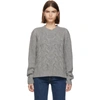 HELMUT LANG HELMUT LANG GREY CABLE SWEATER