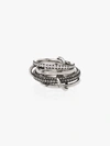 Spinelli Kilcollin 18kt Black Gold Vega Four Link Diamond Ring In Metallic