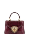 Dolce & Gabbana Devotion Embossed Tote Bag In Purple