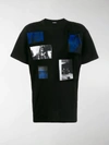 Raf Simons Blue Velvet Print T-shirt In Black