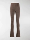 A.W.A.K.E. FLARED CHECK TROUSERS,AW19P0214567822