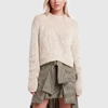 CHLOÉ CHUNKY RIBBED JUMPER IN MUDDY BEIGE