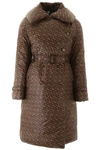 BURBERRY BURBERRY MONOGRAM PRINT PADDED TRENCH COAT