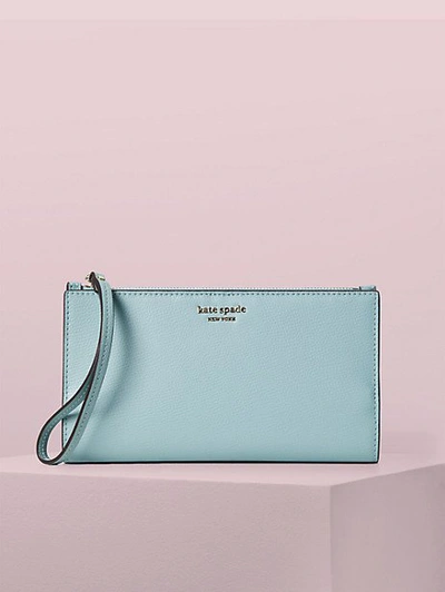 Kate Spade Sylvia Large Continental Wristlet In Frosted Spearmint