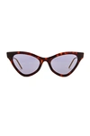 GUCCI GUCCI CAT EYE SUNGLASSES IN RED HAVANA & BLUE,GUCC-WA34