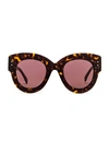 ALAÏA ROUND CAT EYE SUNGLASSES,ALIA-WA9