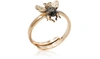 BERNARD DELETTREZ BAGUES BAGUE MINI ABEILLE EN OR ET DIAMANTS