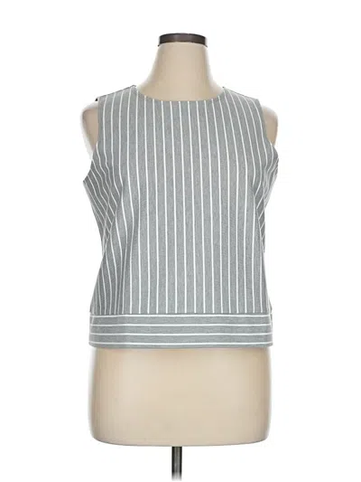 209 West Sleeveless Top White Boatneck Tops In Gray