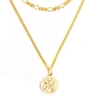 SERGE DENIMES Gold Multi Chain St Christopher Necklace