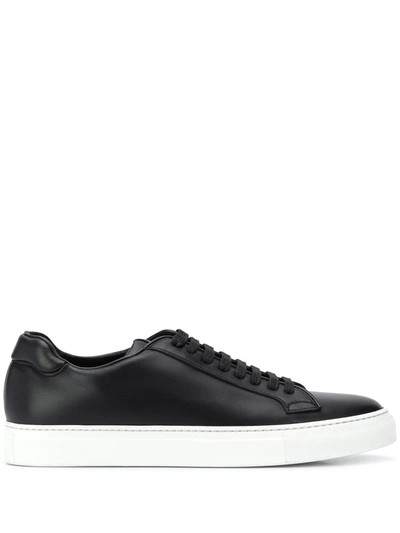 Scarosso Ugo Low-top Sneakers In Black Calf