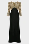 SACHIN & BABI Sequinned V-Neck Gown,800539