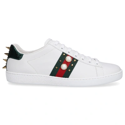 Gucci Low-top Sneakers A38g0 In White