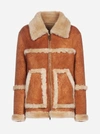 DSQUARED2 GIACCONE IN PELLE E SHEARLING