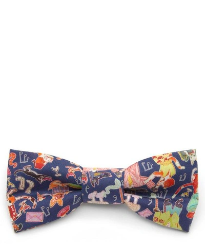 Teddy Maximus Dapper Dogs Liberty Print Dog Bow Tie In Navy