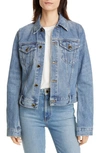 Khaite Richard Buttoned Denim Jacket In Jackson