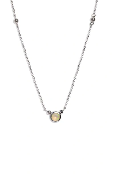 Anzie Bonheur Bubbling Brook Station Necklace In Opal