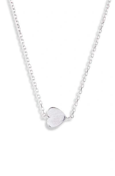 Anzie Love Letter Typewriter Heart Necklace In Silver