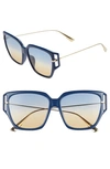 Dior Directi 58mm Special Fit Sunglasses In Blue/ Black Blue Crys