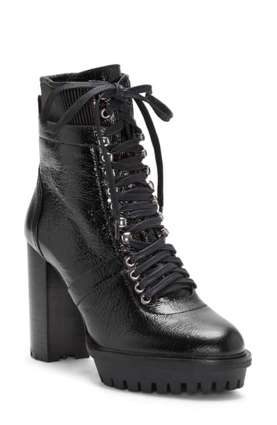 Vince Camuto Ermania Bootie In Silky Smooth Black Leather
