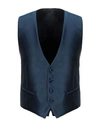 ALESSANDRO DELL'ACQUA ALESSANDRO DELL'ACQUA MAN TAILORED VEST MIDNIGHT BLUE SIZE 46 POLYESTER,49477693WX 6