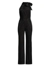 BLACK HALO Audrey Striped Velvet Jumpsuit