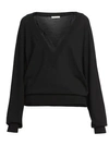 CHLOÉ WOOL-BLEND LACE DETAIL V-NECK KNIT SWEATER,400011735371