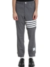 THOM BROWNE PANTS IN GREY WOOL,11106162