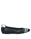 HOGAN HOGAN WOMAN BALLET FLATS BLACK SIZE 5.5 SOFT LEATHER, TEXTILE FIBERS,11780430PX 8