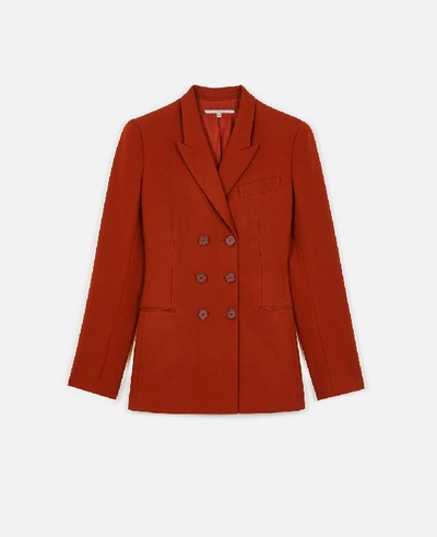 Stella Mccartney Red Brushed Twill Tailored Jacket