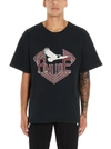 RHUDE BLACK COTTON T-SHIRT,04ATT04801BLACK