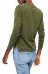 Jcrew Crewneck Cashmere Sweater In Deep Moss