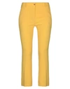Alberto Biani Cropped Pants In Yellow
