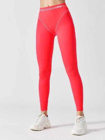 Adam Selman Sport French-cut High-waisted Leggings In Bright Pink