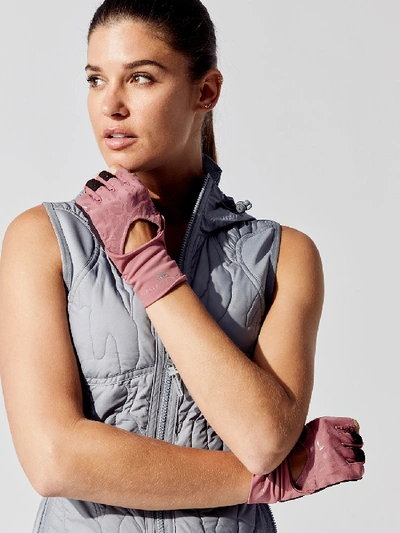 Adidas By Stella Mccartney Training Gloves In Blush Mauve-smc,black